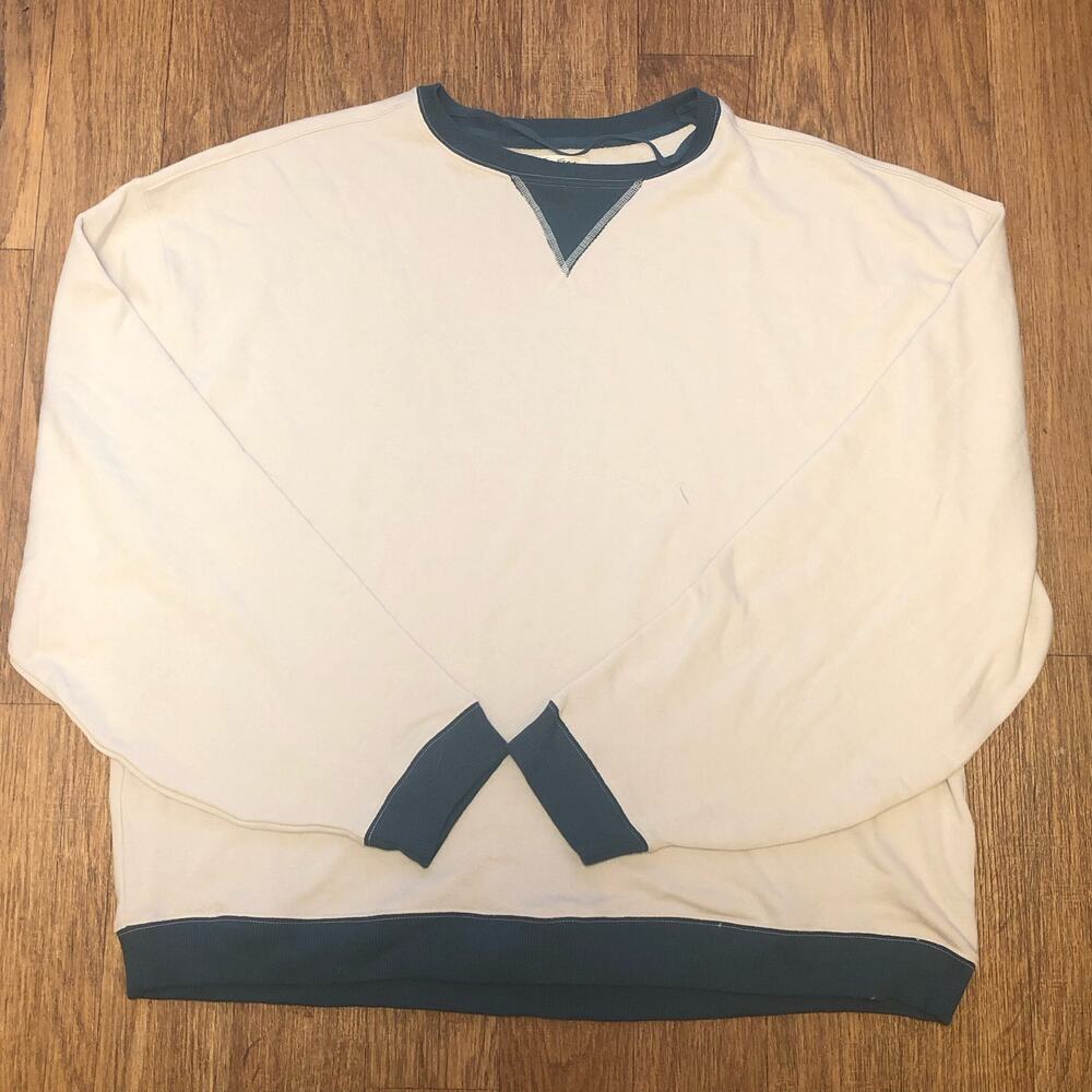 NWOT We the Free / Free People Classic Crew Colorblock Sweatshirt in Tea Combo - Picture 4 of 14